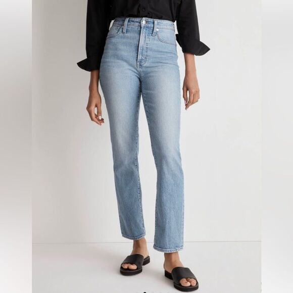 Madewell The Perfect Vintage Straight Jean Women's Size 23 High Rise Light Wash - Picture 1 of 16